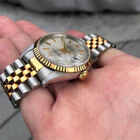 rolex silver gold|Rolex datejust gold silver.